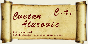 Cvetan Alurović vizit kartica
